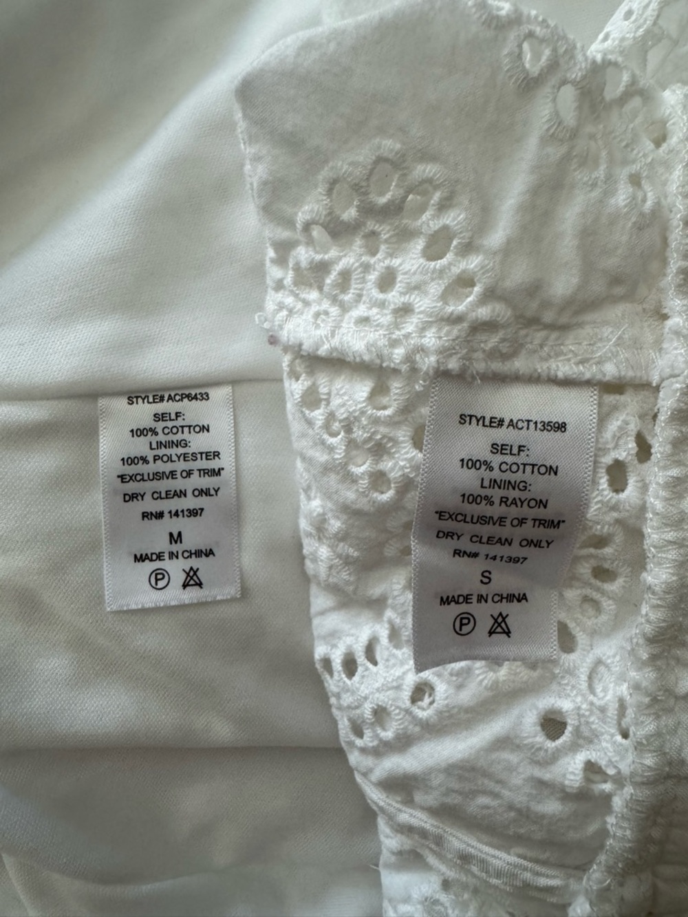 Astr White Eyelet Two-Piece Crop Top & Ruffle Shorts Coord Set, Size S/M - Picture 5 of 5